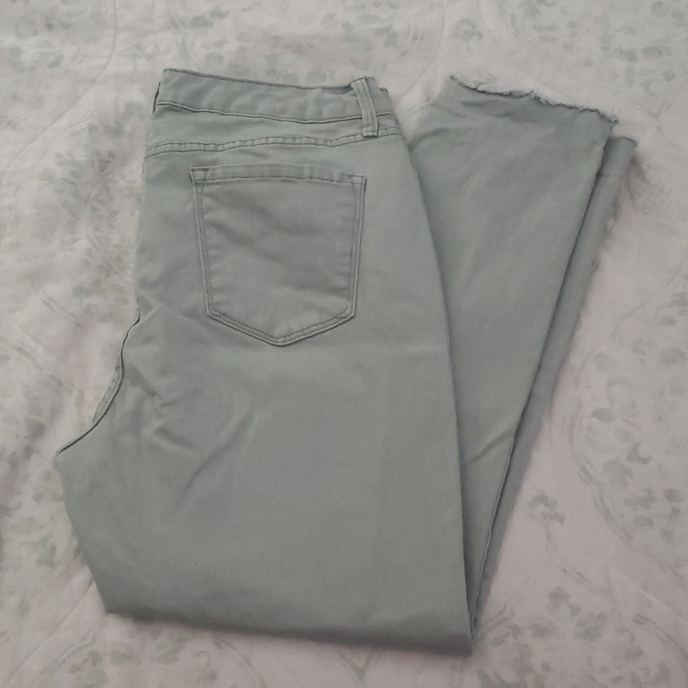 Nine West ladies skinny ankle jeans sage size 14